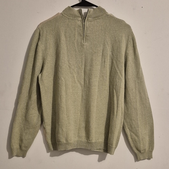 Alfred Dunner Green and Cream Floral Sweater - Picture 2 of 4